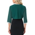 thumbnail image 3 of INSPIRE CHIC Women's Evening Shurg Sequin Beaded Open Front Cocktail Formal Bolero XL Dark Green, 3 of 6