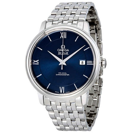 Omega De Ville Prestige Automatic Blue Dial Mens Watch (Best Price Omega Watches)