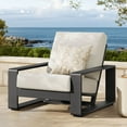 thumbnail image 2 of Lounge Chair Armchair Lounge Chair, Gray, Aluminum, Outdoor Patio Balcony Cafe Bistro Garden Hospitality Restaurant, Modern Contemporary, HB37960, 2 of 9