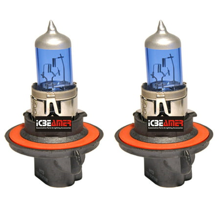 ICBEAMER 2 pcs H13 9008 12V 55W Can Replace Auto Philip Sylvania Osram Halogen Headlight Light Bulb [Color: Super (Best H13 Headlight Bulbs)