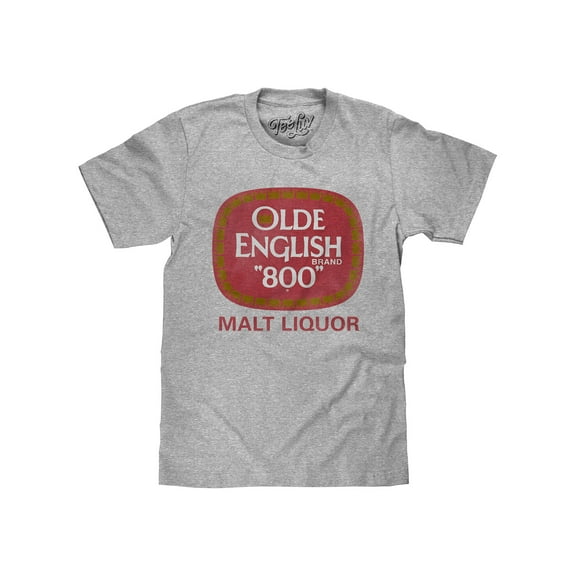 Tee Luv Men's Faded Olde English 800 Malt Liquor Beer T-Shirt (M)
