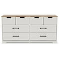 thumbnail image 2 of Signature Design by Ashley Vaibryn Contemporary 6 Drawer Dresser, White & Wood Grain, 2 of 7