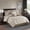 King Tan+Ivory#0, variant on Cotton Bedding Set 8 Piece Jacquard Comforter Set Navy/Silver Queen,Comforter Set