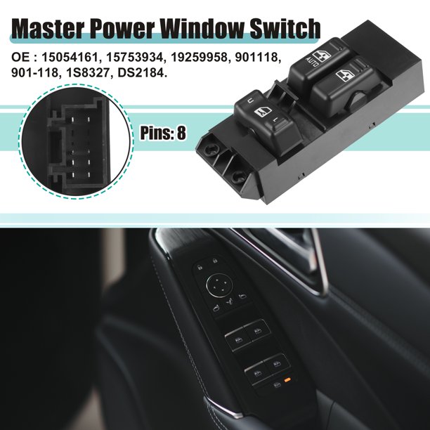 Interruptor De Ventana Chevrolet Tahoe 2000 2002 Interruptor De Ventana Delantero Izquierdo Para Chevrolet Tahoe, Silverado, GMC Yukon 2000-2002 Interruptor Ventana Gmc Yukon Xl