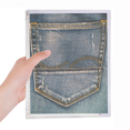 thumbnail image 1 of Pocket Denim Jean Cowboy Lining Textile Notebook Loose Diary Refillable Journal Stationery, 1 of 3