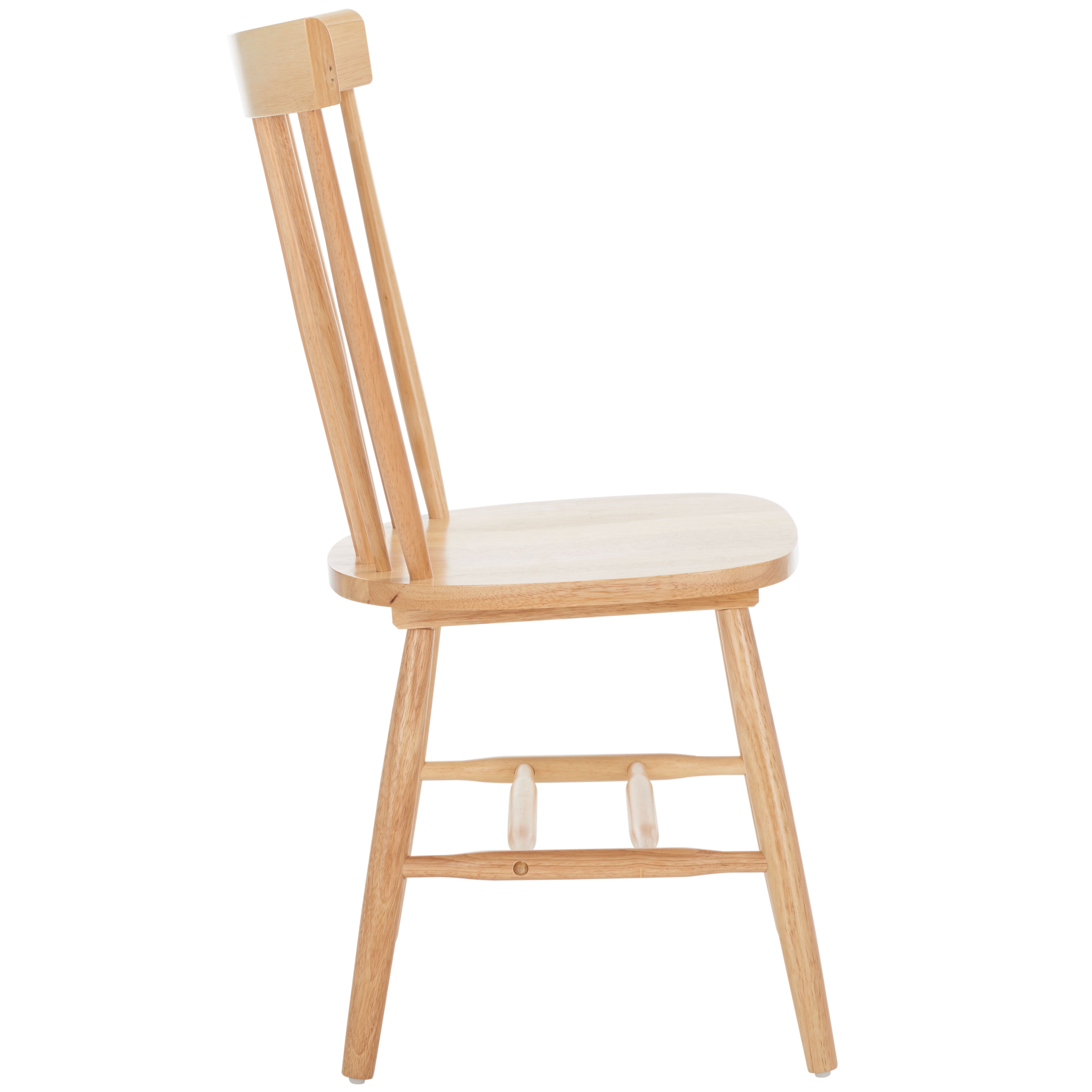 Safavieh Parker Scandinavian Adult Country Wood Solid Print Dining Side Chairs, Natural (Set of 2)