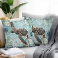 thumbnail image 2 of Ocean Turtle Outdoor Pillow Covers Pack of 2 Nautical Retro Beige Starfish Sealife Waterproof Throw Pillow Covers Decorative Cushion Cases for Patio Garden Tent Balcony Couch 16x16 inch, 2 of 8