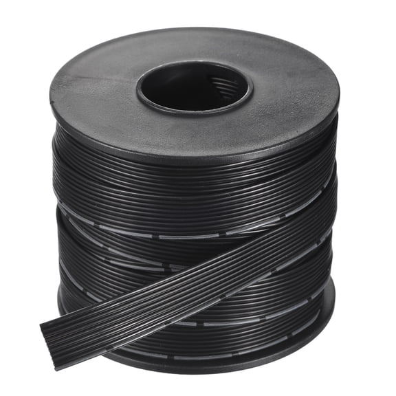 Uxcell 28AWG Silicone Ribbon Cable 10Pin 28 Gauge Flat Cable Flexible Silicone Wire 10m/32.8ft Black Tinned Copper Wire