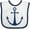 White and Navy, variant on Inktastic Anchor Nautical Boys or Girls Baby Bib