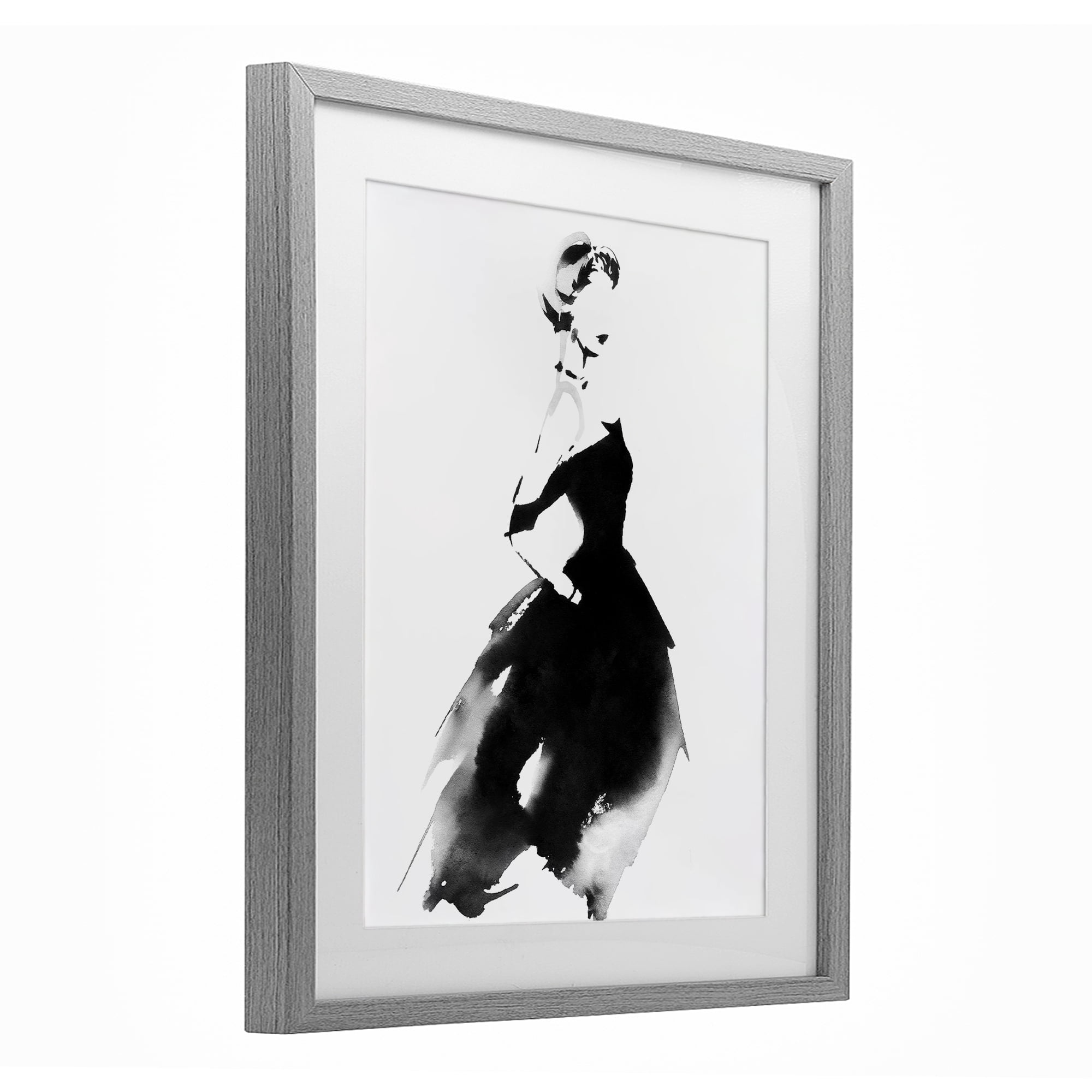 Stupell Industries Shadow Waltz Silhouette Gray Framed Print Under Glass, design by Svetlana Aleynikova