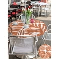 thumbnail image 6 of Outdoor Tablecloth with Umbrella Hole Zipper Terracotta Monstera Round Tablecloth 54" Waterproof Outside Table Cloth Palm Tree Leaf Boho Botanical Tropical Patio Table Cover Tablecloths for Picnic, 6 of 8