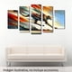 thumbnail image 3 of Cuadro decorativo para Sala, Comedor y Recamara, Abstracto Felino, Cheeta, Velocidad, Amarillo, minimalista, moderno, elegante, juego de 5 piezas, 3 of 5