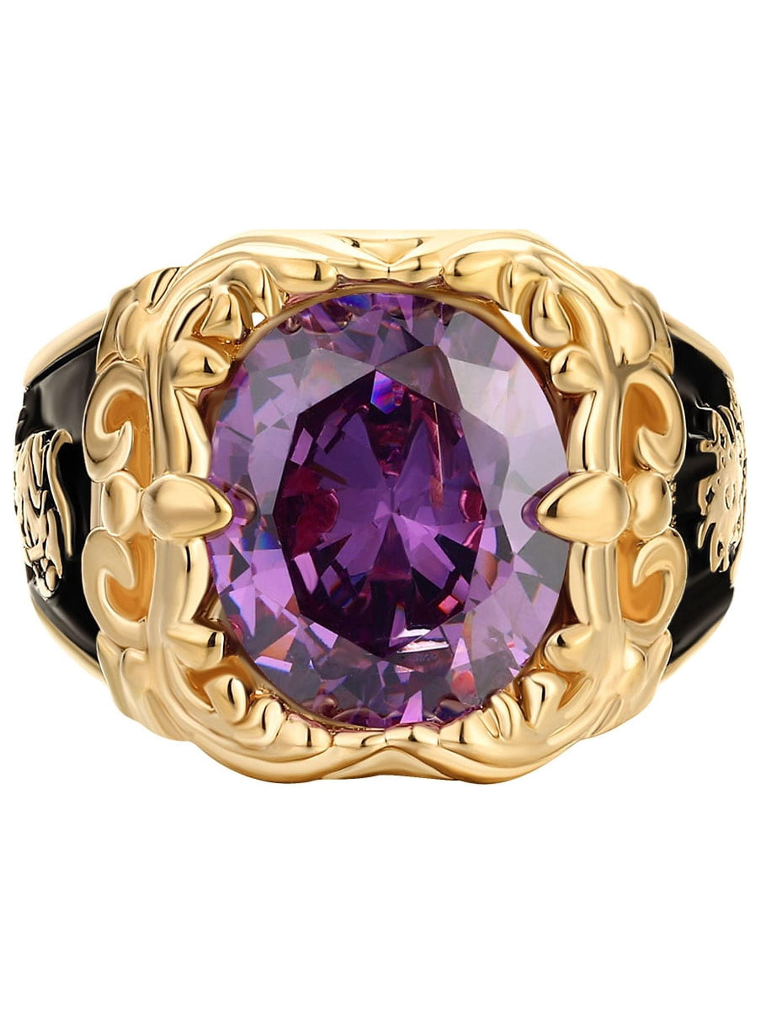 Order Now for 2025 Graduation, Freestyle Unisex Art Nouveau Vintage Birthstone Class Ring, Personalized, High School or College