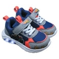 thumbnail image 3 of Hot Wheels Monster Trucks Toddler Boys' Light-Up Sneakers - Demo Derby - Blue, Gray & Orange, Size 10, 3 of 8