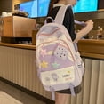 thumbnail image 2 of ibiyuan School Backpacks Korean Rainbow Cloud Lightweight Durable School Bag for Ages 5th 6th 8th 10th, Middle Elementary, High School, Campus, Vacation, 2 of 8