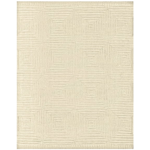Feizy Channels Modern Geometric, Ivory, 2' x 3' Accent Rug, Stain Fade Resistant Easy Care, Area Rug for Living Room and Bedroom