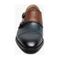 thumbnail image 7 of Stacy Adams Raythorne Cap Toe Double Monk Strap Shoes Navy Brown 25671-414, 7 of 7
