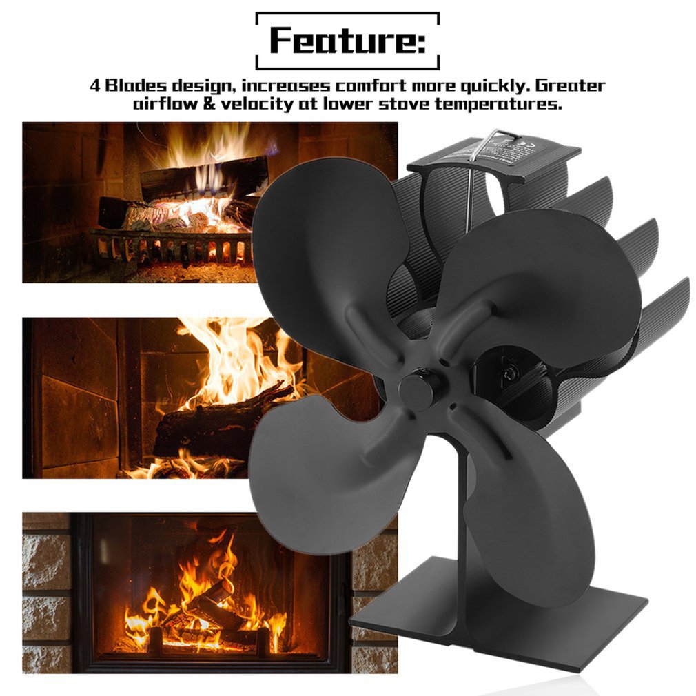 Fireplace Fan Fireplace Wood Burning Stove Fan Effectively Dispersing Warm  Air Around Your Room Electric Stove Fan | Walmart Canada