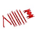 thumbnail image 4 of For SCX24 Tie Rod Kit, For SCX24 Pull Rod Kit Small Size 6Pcs Vivid Color Light Weight Aluminium Alloy  For RC Car Red, 4 of 8
