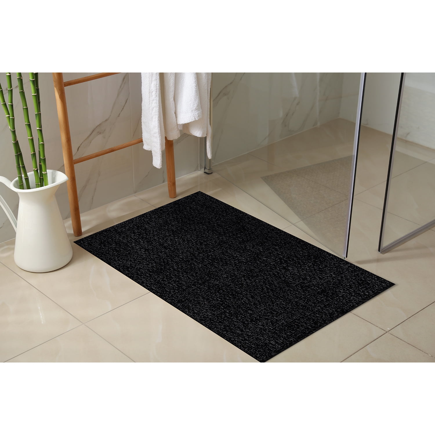 CAMILSON Easy Jute Rug Indoor Outdoor Farmhouse Area Rugs Dark Gray 2x3