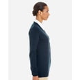 thumbnail image 2 of Harriton M425W Women's Pilbloc V-Neck Button Cardigan Sweater-Dark Navy-L, 2 of 4