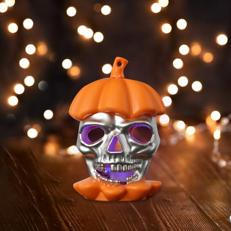 

Clearance Sale！Gelren Night Lights 2pcs Halloween Candle Lamp Colorful LED Pumpkin Head Night Light Hanging For Party Outdoor Halloween Halloween