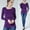 Purple, variant on Women's Maternity Nursing Tops Solid Color Casual Soft Comfy Round Neck Long Sleeve T-Shirt Fashion Cotton Lift-Up Nursing Top,Maternity Tops for Breastfeeding Black XL