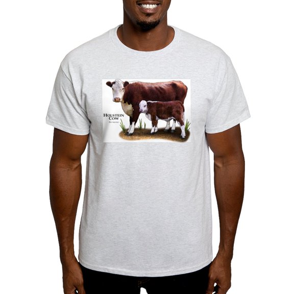 CafePress - Hereford Cow And Calf Light T Shirt - Men's Classic Graphic T-Shirt