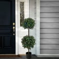 thumbnail image 4 of 46 in. Boxwood Double Ball Topiary with Multi-Function LED Lights, 4 of 4