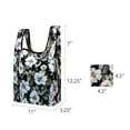 thumbnail image 2 of Wrapables Small JoliBag Collection Reusable Shopping Bag, White Pansies, 2 of 5