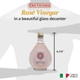 thumbnail image 3 of Due Vittorie Aceto di Vino Rosé Wine Vinegar - Balsamic Rose Vinegar for Salad Dressings, Marinades, Drizzling & Vegetables - Gluten-Free Balsamic Vinegar from Italy 500ml (Pack of 4), 3 of 6