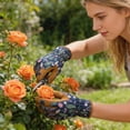 thumbnail image 3 of Gardening Gloves for Women, Thorn Proof Leather Yard Work Gloves, Puncture Resistant for Digging Weeding Pruning, Flexible Garden Gloves, Cyan One Size, 3 of 5