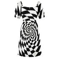 thumbnail image 7 of Optical Illusion Op Art Black and White Dress long dress women summer evening dresses ladies, 7 of 7
