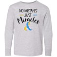 thumbnail image 3 of Inktastic No Mistakes, Just Miracles Down Syndrome Awareness Long Sleeve Youth T-Shirt, 3 of 5