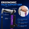 thumbnail image 5 of HEALTHBAZAAR Quad Cane Walking Cane for Women & Men for Balance Stability Adjustable Lightweight Walking Stick Purple, 5 of 10