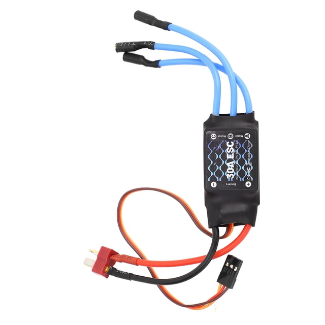 Pieza De Reparación De Juguetes RC, Buena Capacidad Antiinterferencias Controlador De Velocidad Eléctrico RC Enchufe En T Cable Largo Negro Para Aviones De Ala Fija