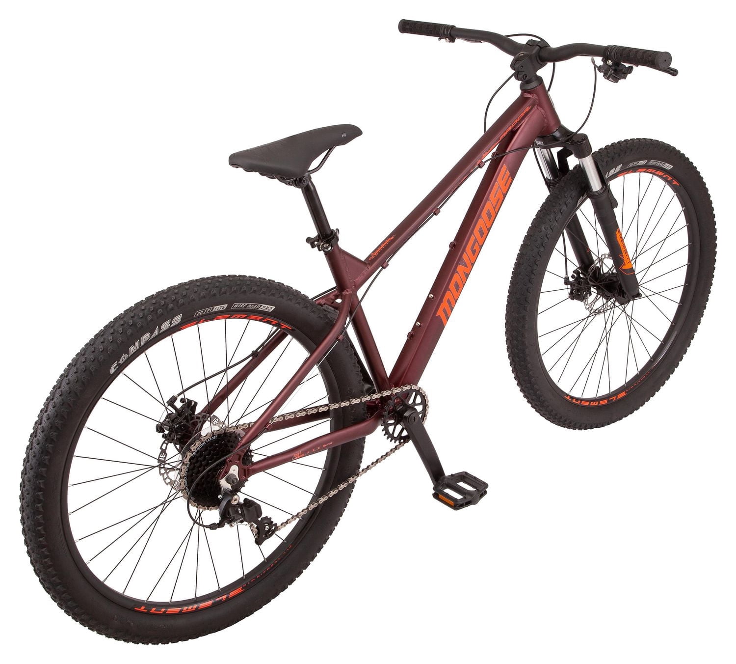 Mongoose Ardor mountain bike, 7 speeds, 27.5-inch wheels, maroon