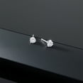 thumbnail image 7 of Gem Stone King 14K White Gold Lab Grown Diamond Stud Earrings for Women Men (0.33 Cttw, E-F Color, VS1-VS2 Clarity), 7 of 7