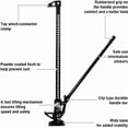thumbnail image 2 of HPDMC 48" Heavy Duty Off-Road Farm Jack with Base - 3 Ton (6,600 lb) Ratcheting Lift Jack - Utility Jack for Trucks, SUVs & Agricultural Equipment - Black, 2 of 6