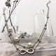 thumbnail image 3 of 2 tobilleras de doble cadena con símbolo de infinito y amor infinito, ajustables para playa., 3 of 3