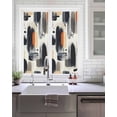 thumbnail image 2 of Window Privacy Film Black Geometric Stained Glass Window Film Decorative Sun Block Window Cover Beige Abstract Minimalist Artwork Window Clings Static Adhesive Sticker for Bathroom 19.6"x39.3", 2 of 6
