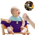 thumbnail image 3 of Silla de comedor portátil plegable, cinturón de seguridad, cinturón protector con hebilla para bebé y niño pequeño, 3 of 8