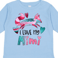 thumbnail image 4 of Inktastic I Love My Mimi Pink and Blue Fox with Hearts Boys or Girls Long Sleeve Toddler T-Shirt, 4 of 5