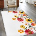 thumbnail image 2 of 2.7'x5' Area Rugs, Sunflower Indoor Outdoor Area Rug for Living Room Bedroom, Colorful Spring Floral Summer Botanical Washable Bathroom Rugs Kitchen Floor Carpet Mats Home Decor Aesthetic, 2 of 8