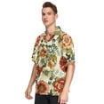 thumbnail image 2 of Ckdifva Vintage Medallion Floral Flowers Mens Button Down Short Sleeve Shirt Casual Shirts Beach Hawaiian Shirts, 2 of 8