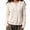 Beige, variant on Women's Acrylic Soft Knit Sweaters Crew Neck Button Front Tops Size M