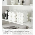 thumbnail image 4 of White Interlocking Towel Organizer Set of 2 for Small Space Living, 4 of 6