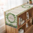 thumbnail image 6 of Table Runners 72 Inches Long Dress Scarves, Spring Eucalyptus Leaves Farmhouse Kitchen/Dining Table Runner, Coffee Tablerunners, Farmhouse Botanical Burlap Paid 14x72 Inch, 6 of 9