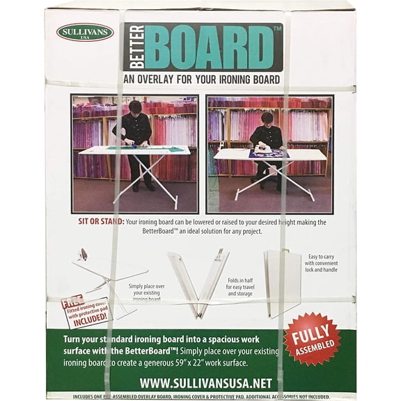 Sullivans  BetterBoard Adjustable Folding Ironing Overlay Board