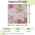 thumbnail image 2 of Pioneer Flower Floral Print Pattern Square Fitted Tablecloth with Elastic Edge,Square Table Cover,Washable Elastic Table Cover for Home Kitchen Party Decor 34"x34", 2 of 6